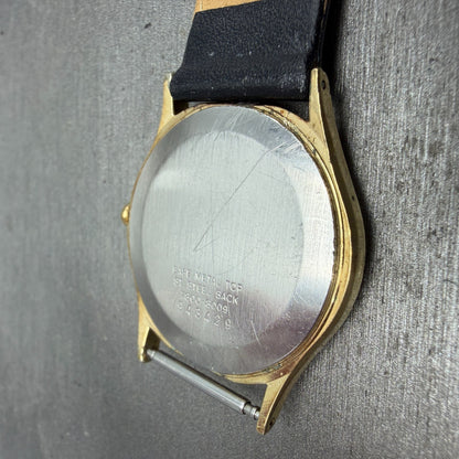 Seiko Watch Men 33mm Brown Dial Gold Tone Round 7800-8009 PARTS Vintage10