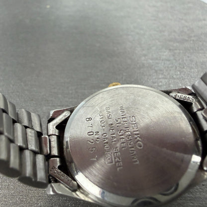 Seiko SQ Watch Women 23mm Silver Dial Two Tone Daydate 3Y03-0A10 New Battery VTG9