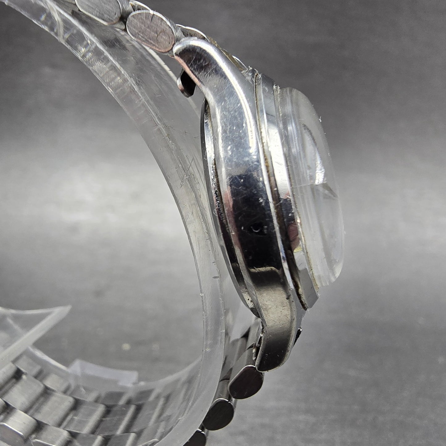 Seiko Watch Women 25mm Black Dial Two Tone Manual Vintage Round 1104-0259 PARTS4