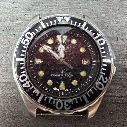 Citizen Eco-Drive Dive Watch Men 41mm Black Dial Steel 7878-H10716 PARTS0