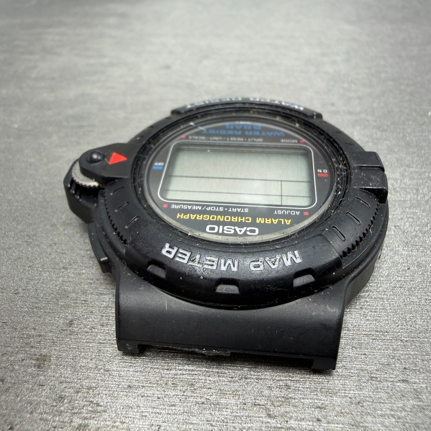 Casio MAP-100 Watch Men 42mm Digital Black Map Meter Alarm Chrono VTG PARTS5