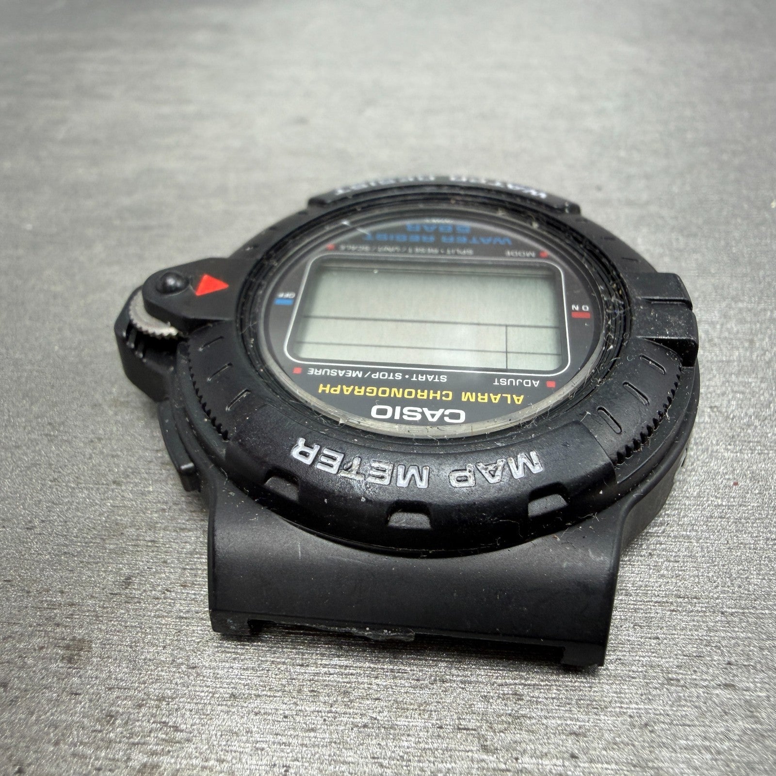Casio MAP-100 Watch Men 42mm Digital Black Map Meter Alarm Chrono VTG PARTS5