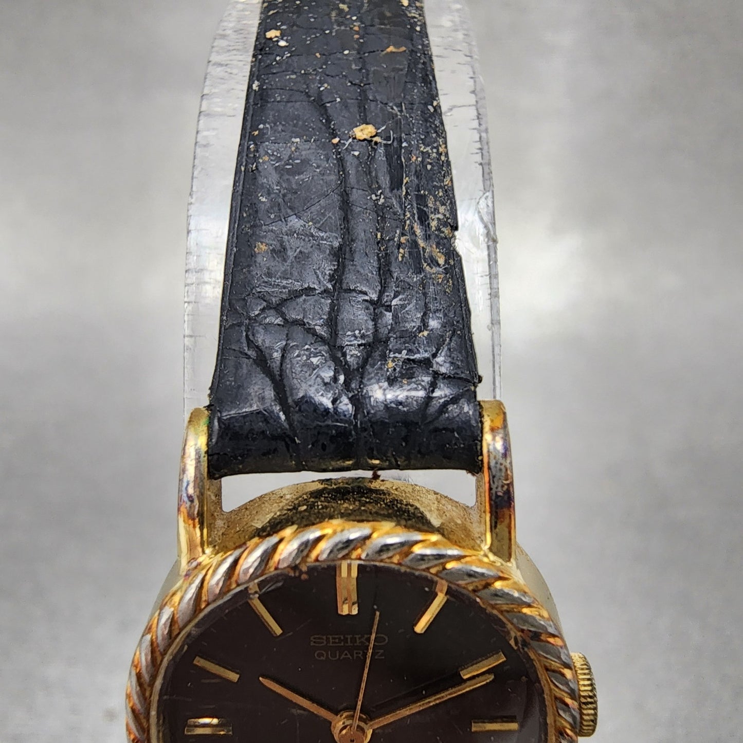 Seiko Watch Women 19mm Brown Dial Gold Tone Oval 14215510 New Battery5
