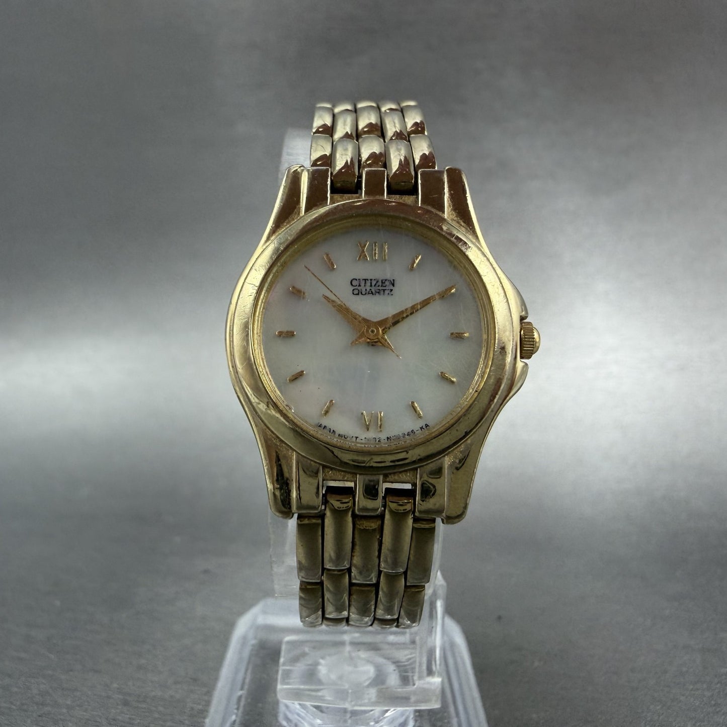 Citizen Watch Women 23mm MOP Dial Gold Tone Round 1032-S69764 New Battery5