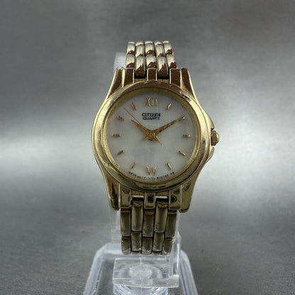 Citizen Watch Women 23mm MOP Dial Gold Tone Round 1032-S69764 New Battery5