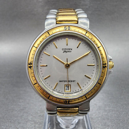 Citizen Elegance Watch Men 34mm Silver Dial two Tone Date 6110S10841 PARTS0