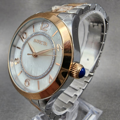 Invicta Angel Watch Women 32mm MOP Dial Two Tone Round 31109 New Battery