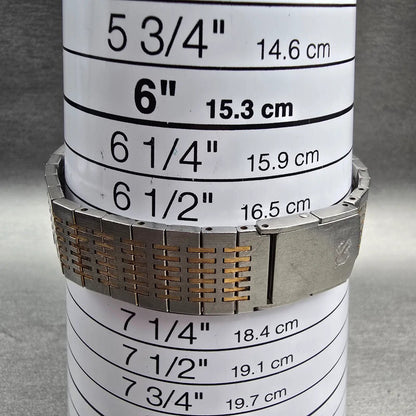 Seiko Watch Men 31mm Silver Dial Two Tone Rectangle 6030-5080 New Battery9