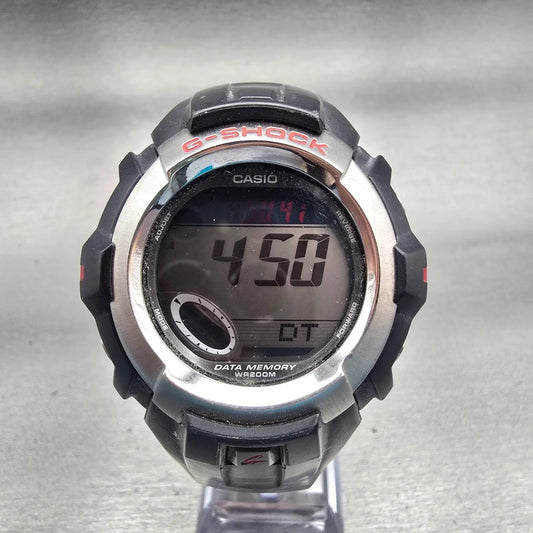 Casio G-Shock G-3011 Watch Men 46mm Digital Black Red Chrono Alarm New Battery0