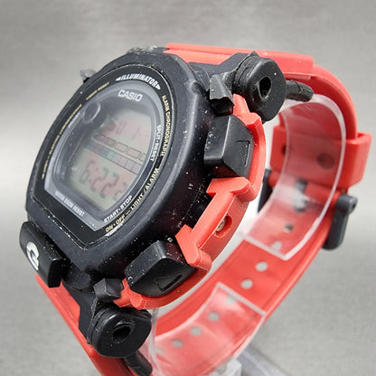 Casio GShock DW003 Watch Men 44mm Digital Black Red Round READ!!! New Battery2