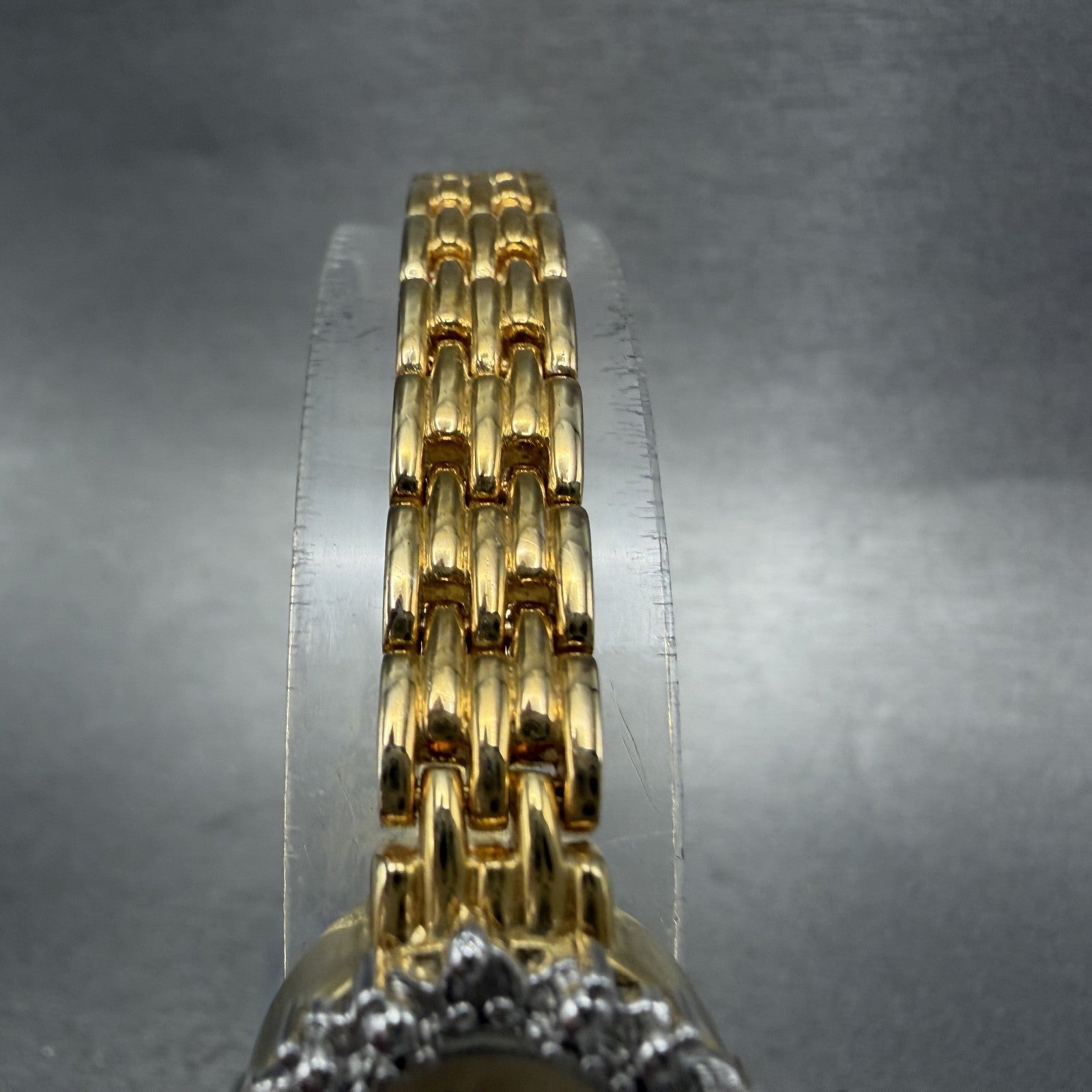 Lucien Piccard Dufonte Watch Women 18mm Champagne Dial Gold Diamond Bezel NewBat4