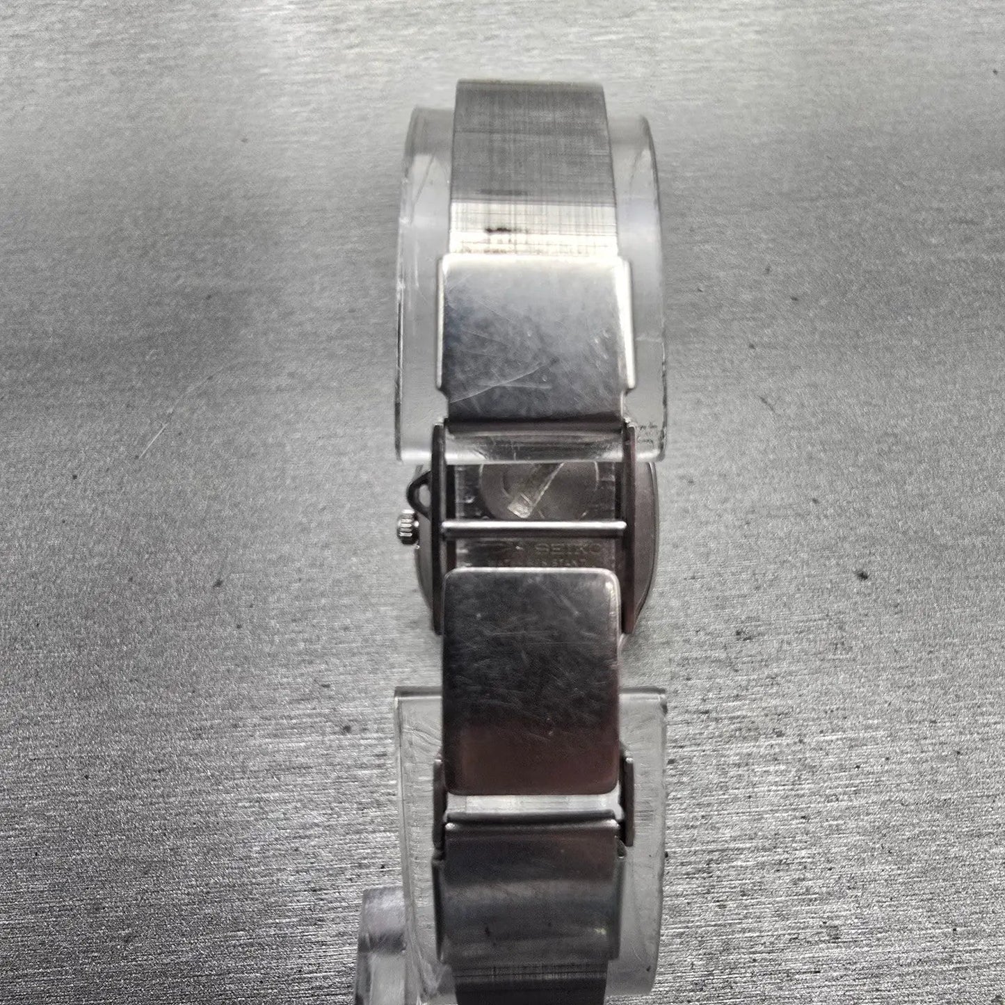 Seiko Watch Women 24mm Blue Dial Silver Tone Daydate Rectangle 7903-5000 New Bat7