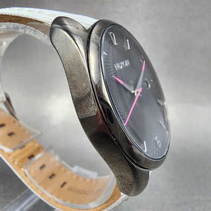 Nixon The Bullet Watch Women 38mm Black Dial Black Tone Date Round New Battery3