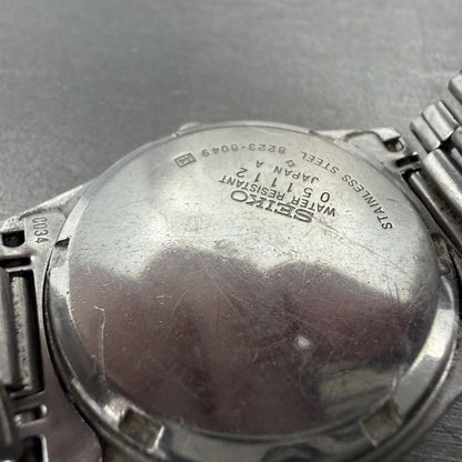 Seiko SQ Railroad Approved Watch Men 34mm White Dial Steel Daydate New Battery9