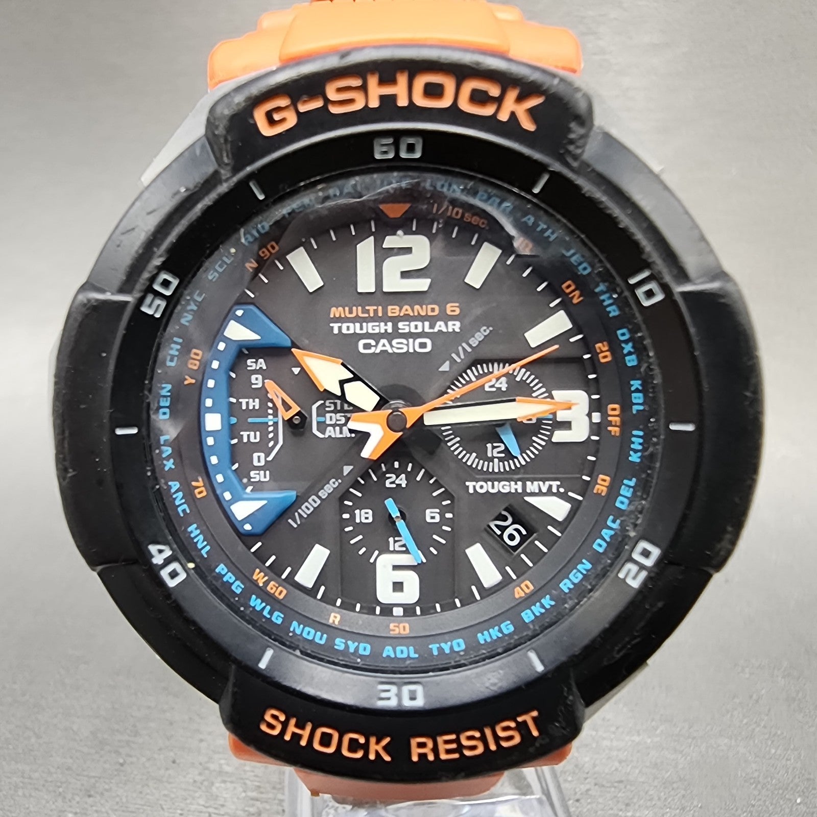 Casio GShock GW3000M Watch Men 50mm Black Dial Black Tone Alarm Chrono Solar1