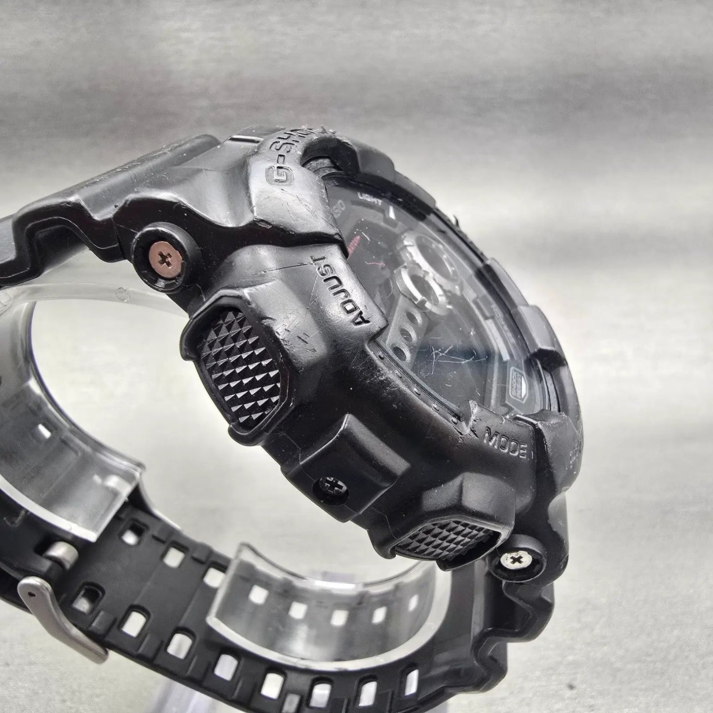 Casio G-Shock GD-100 Watch Men 51mm Black Dial Black Alarm Chrono New Battery3
