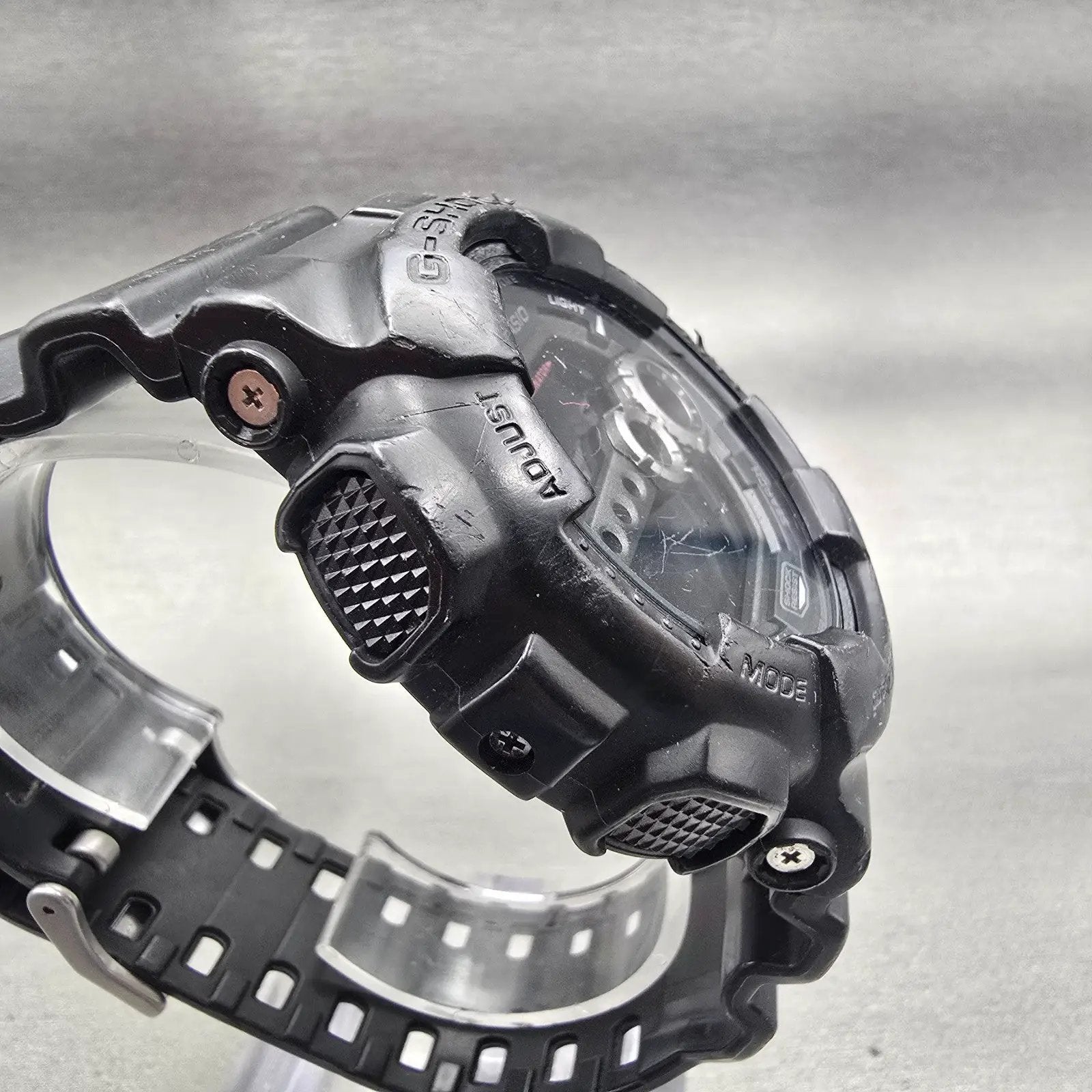 Casio G-Shock GD-100 Watch Men 51mm Black Dial Black Alarm Chrono New Battery3