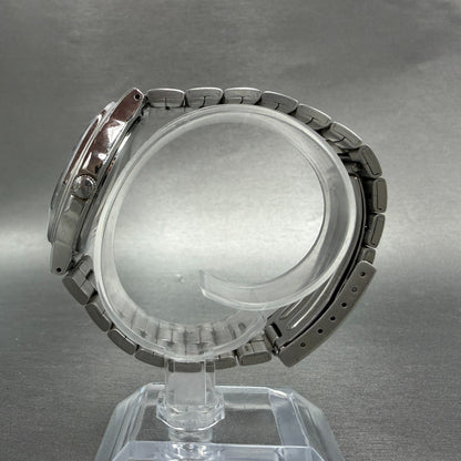 Seiko Alba Solar Watch Men 36mm black Dial Silver Tone Date V145-0AT0 Runs6