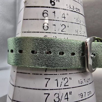 Invicta Watch Women 34mm Green Dial Steel Oval 3208 New Battery Swiss Leather10
