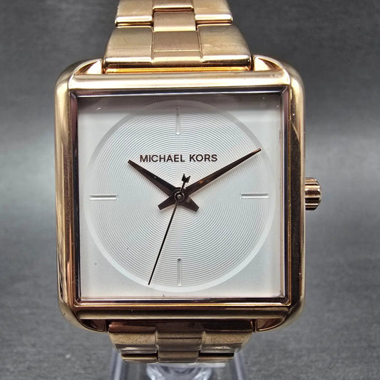 Michael Kors Lake Watch Women 32mm White Dial Rose Gold Tone MK-3645 New Battery0