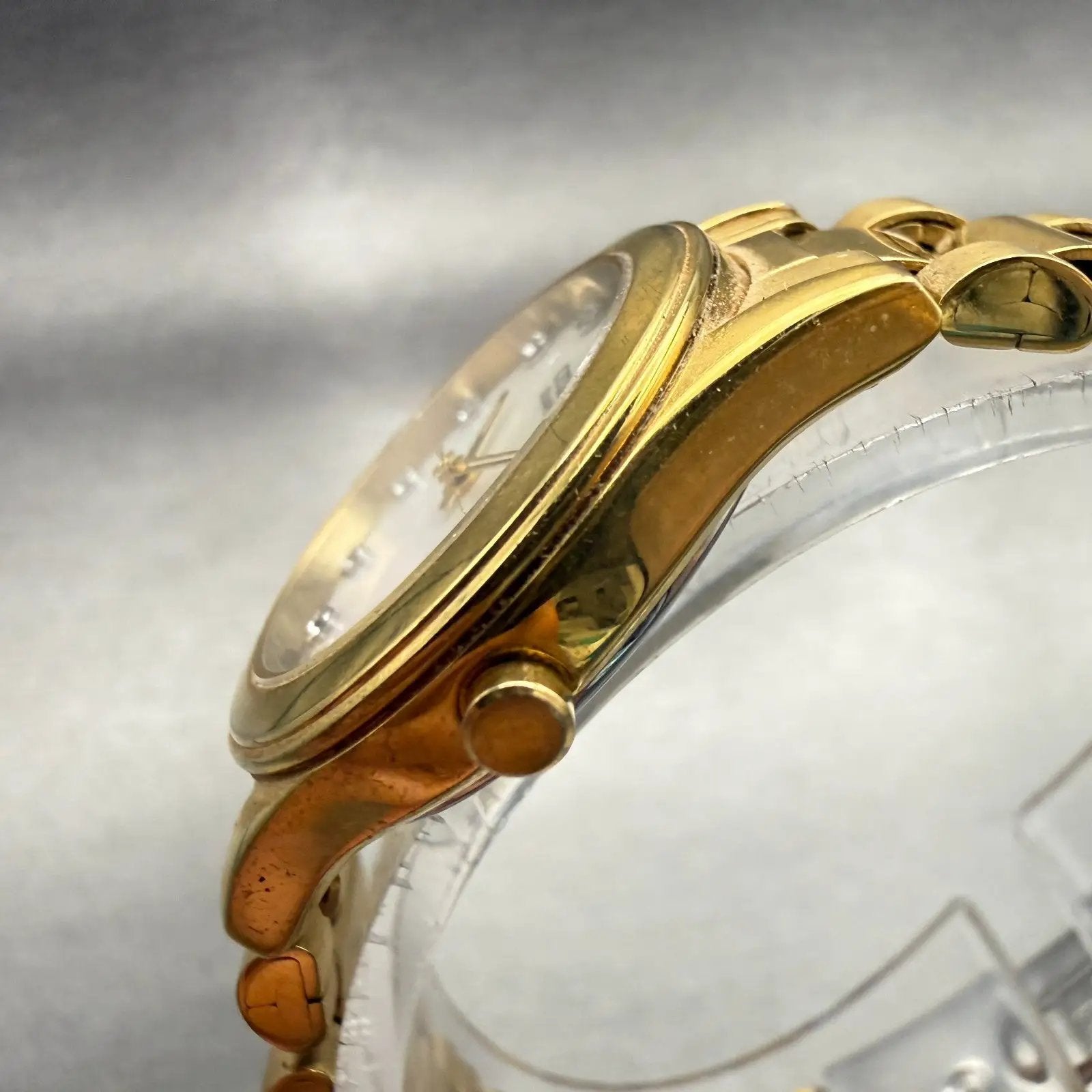 Citizen Watch Women 26mm MOP Dial Gold Gemmed Date Round 1012-S075688 New Batt2