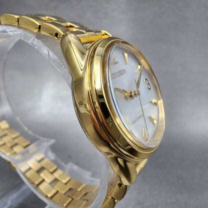Citizen EcoDrive Watch Women 27mm White Dial Gold Tone Round EM068274A Works3