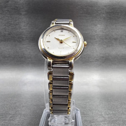 Citizen Watch Women 24mm White Dial Two Tone Round 6031-G11840 New Battery5