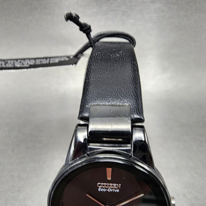 Citizen EcoDrive Axiom Watch Women 30mm black Dial Black Tone Date Round Runs4