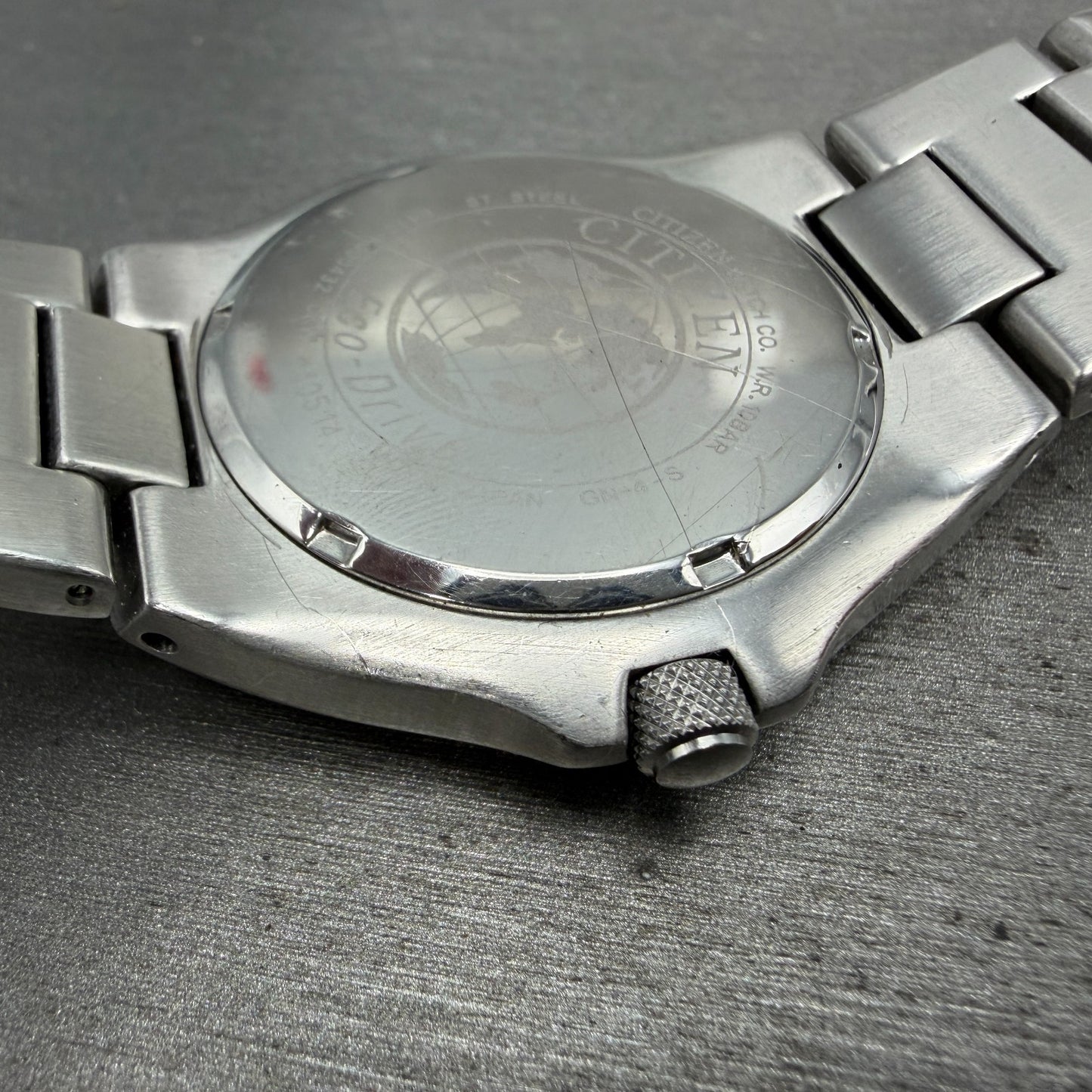Citizen Eco-Drive Watch Men 40mm Black Dial Silver Tone Date E110-K000432 PARTS13