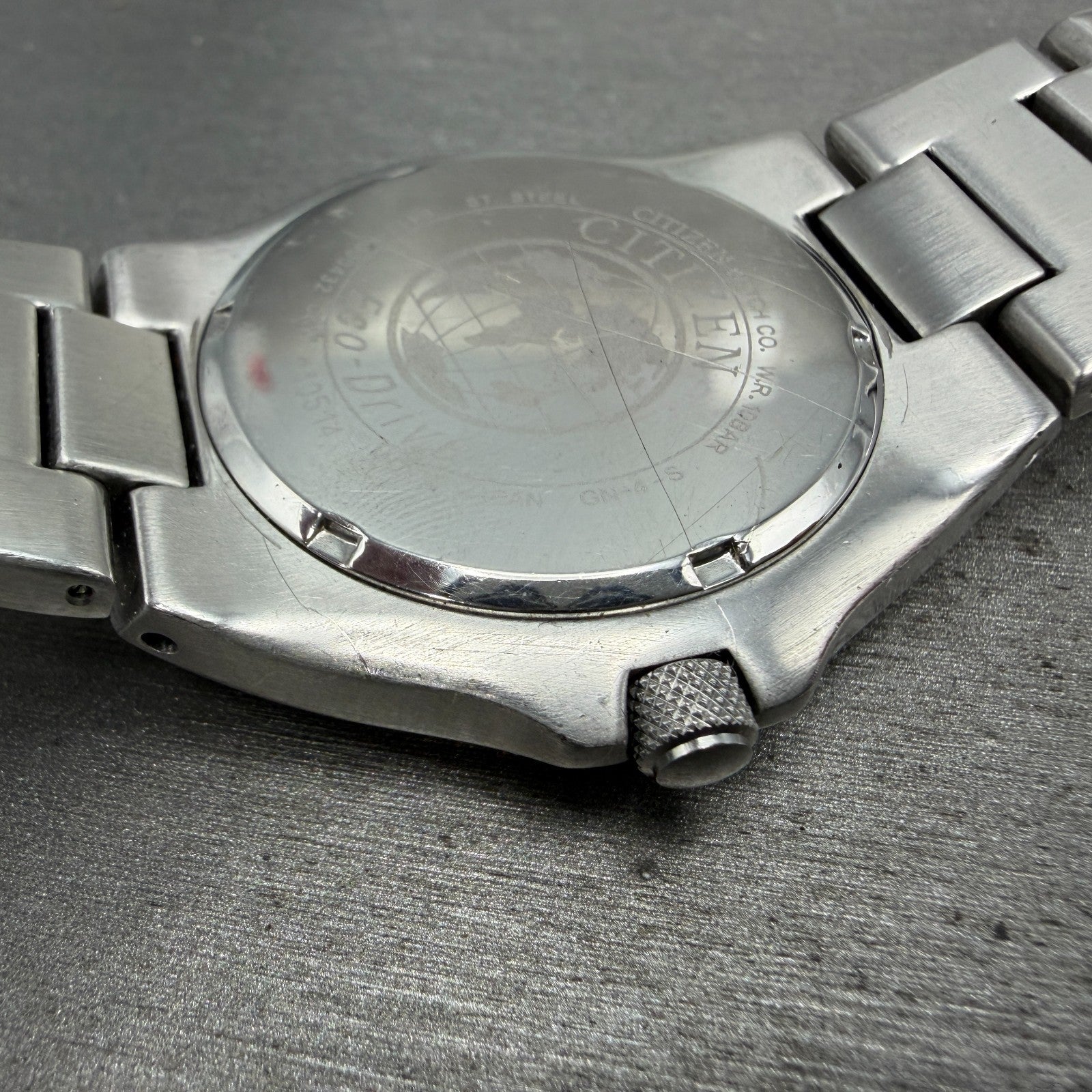Citizen Eco-Drive Watch Men 40mm Black Dial Silver Tone Date E110-K000432 PARTS13
