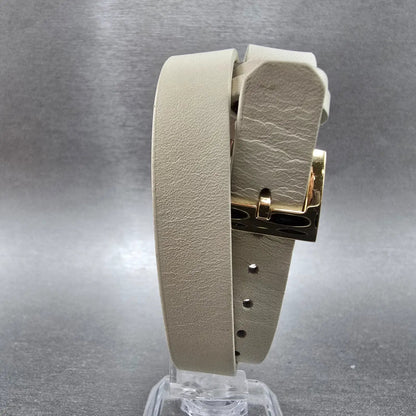 Tory Burch Reva Watch Women 28mm Cream Dial Gold Round TRB4007 New Battery9