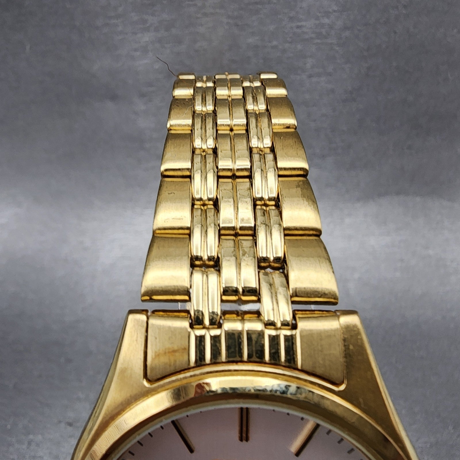 Seiko Watch Men 37mm Silver Dial Gold Tone Daydate Round V7439009 New Battery4