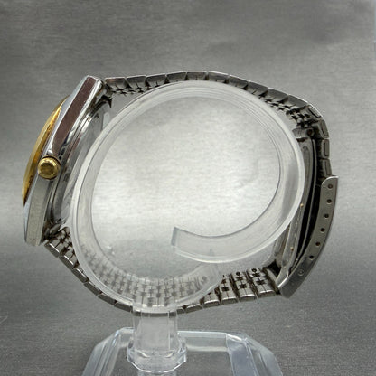 Citizen CQ Watch Men 35mm Champagne Dial Two Tone Daydate 4-S05961 New Battery6