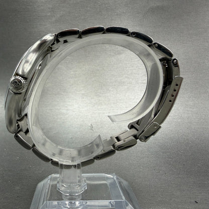 Victorinox Swiss Army Watch Men 40mm Black Dial Silver  Date Round New Battery6
