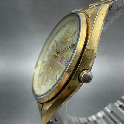 Seiko SQ Watch Men 34mm Champagne Dial Gold Tone REDA!!!!! 8123-8009 New Battery2