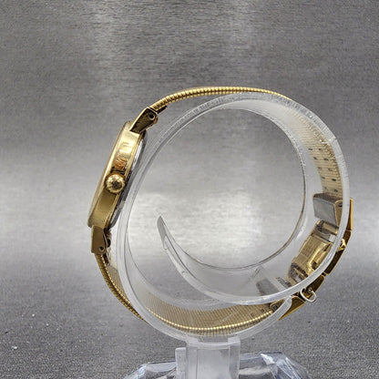 Seiko Watch Women 21mm Champagne Dial Gold Tone Round 2c210060 New Battery6