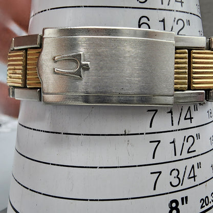 Bulova Accutron Quartz Watch Men 37mm Silver Dial Two Tone DualDay New Battery10