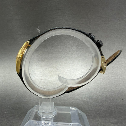 Seiko Watch Women 21mm Black Dial Gold Tone Round 1n01-0e20 New Battery Vintage6