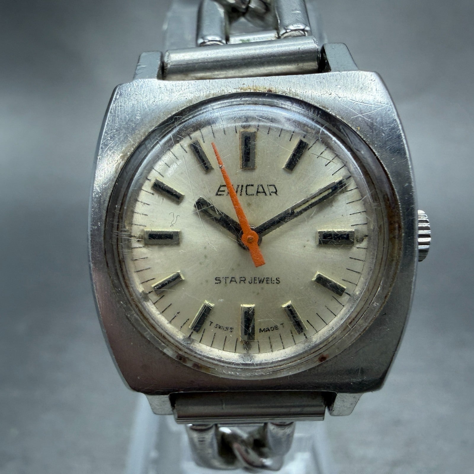 Enicar Star Jewels Watch Women 23mm White Dial Steel Manual Wind Runs VTG0