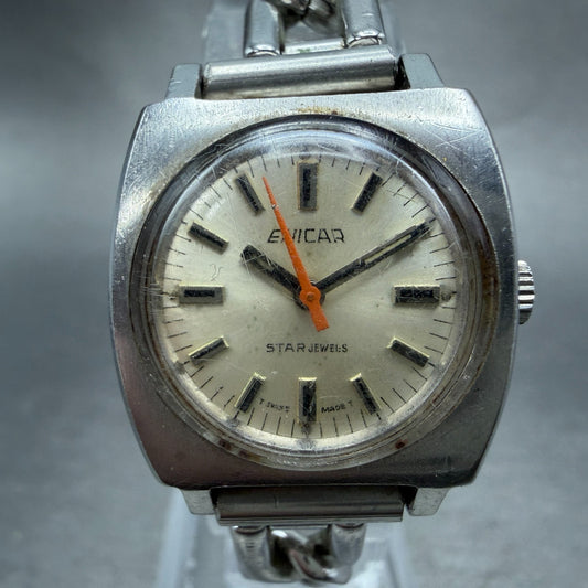 Enicar Star Jewels Watch Women 23mm White Dial Steel Manual Wind Runs VTG0