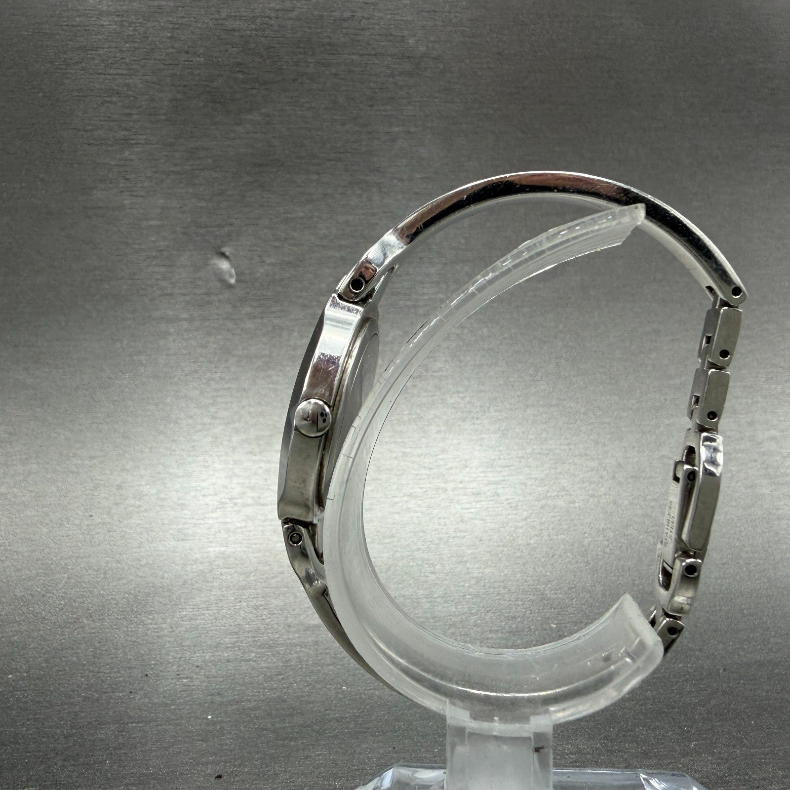 Movado Kara Watch Women 24mm Black Dial Steel Diamonds Bangle 84-A1-1846 NewBatt6