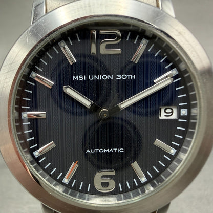 Seiko MSI Union 30TH Watch Men 36mm Blue Dial Steel Date Round 7S26A Runs1