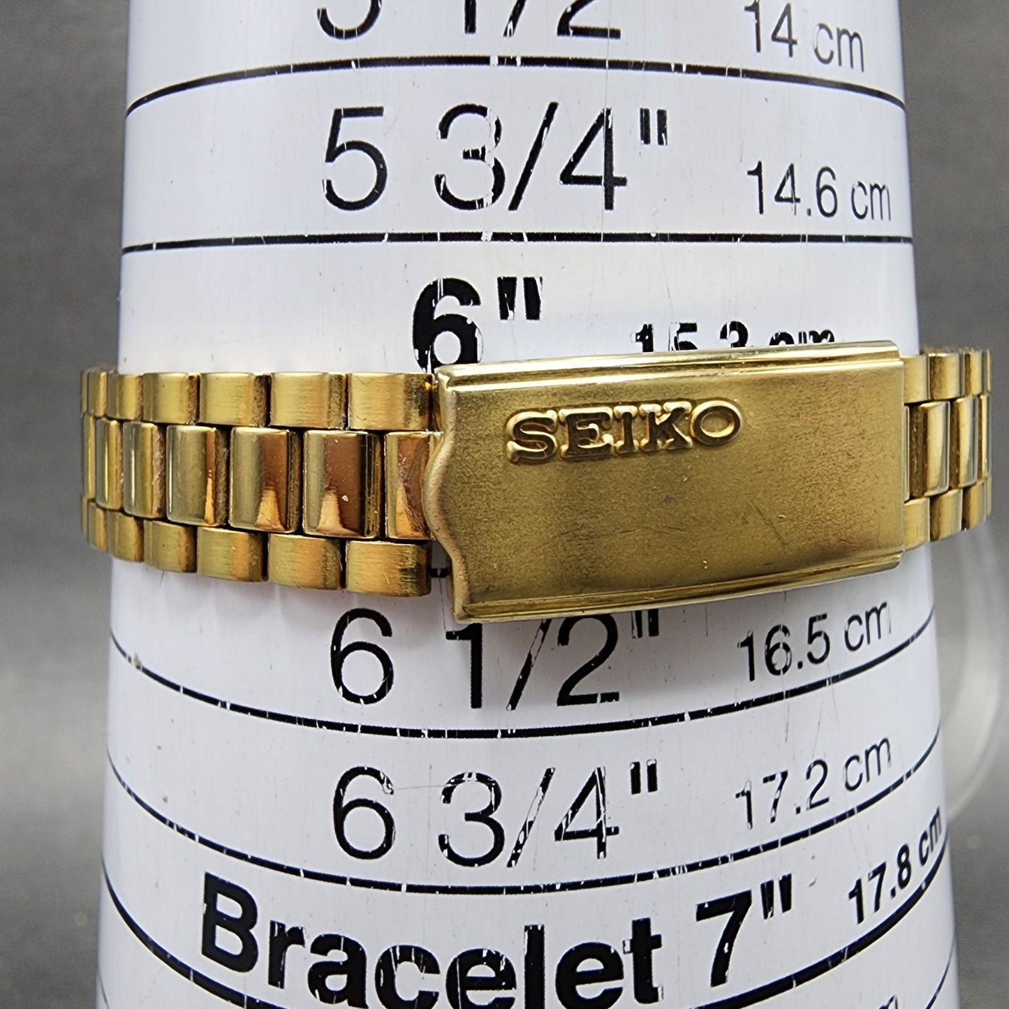 Seiko Automatic Watch Women 24mm Champagne Dial Gold Tone Daydate 42070041 PART13