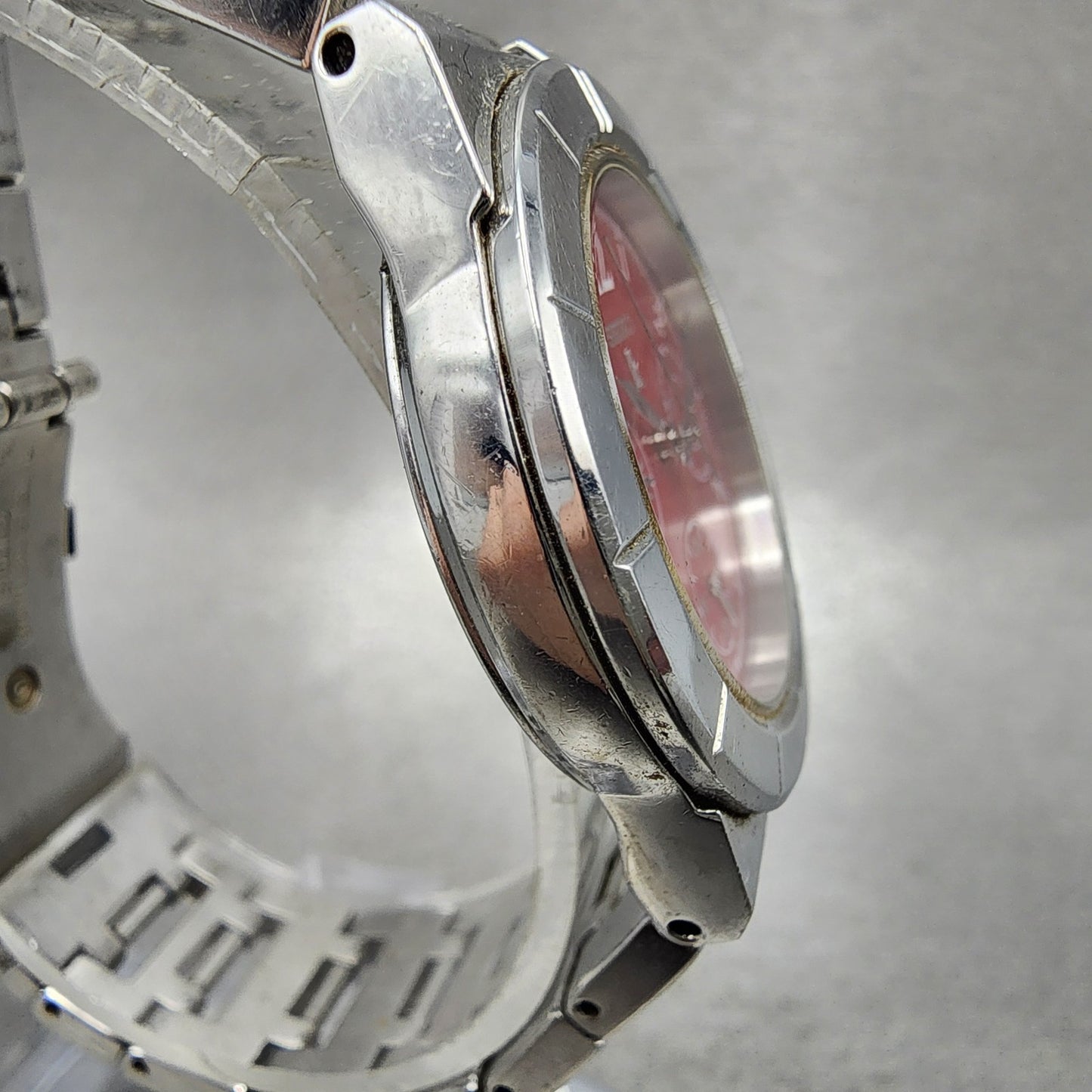 Seiko Lukia Watch Women 33m Red Dial Silver Tone Daydate 5y890b30 New Battery3