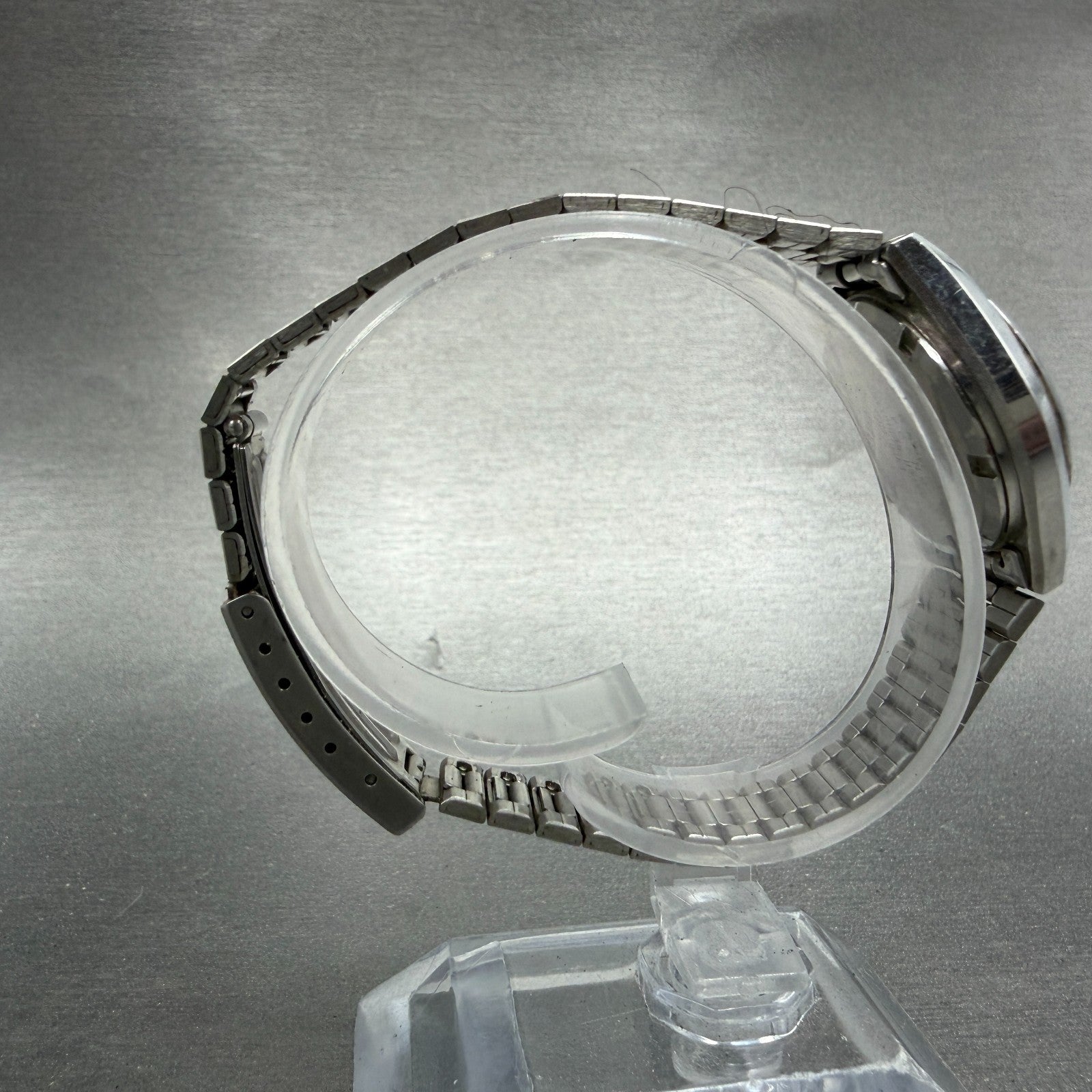 Seiko Watch Women 26mm Black Dial Silver Tone Daydate 2626-0050 New Battery VTG8