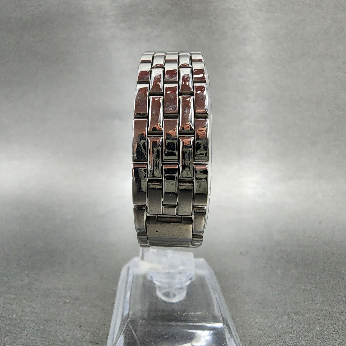 Seiko Tank Watch Women 23mm Silver Dial Silver Tone V7005J10 New Battery7