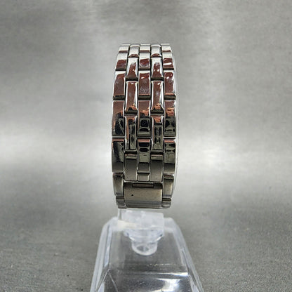 Seiko Tank Watch Women 23mm Silver Dial Silver Tone V7005J10 New Battery7