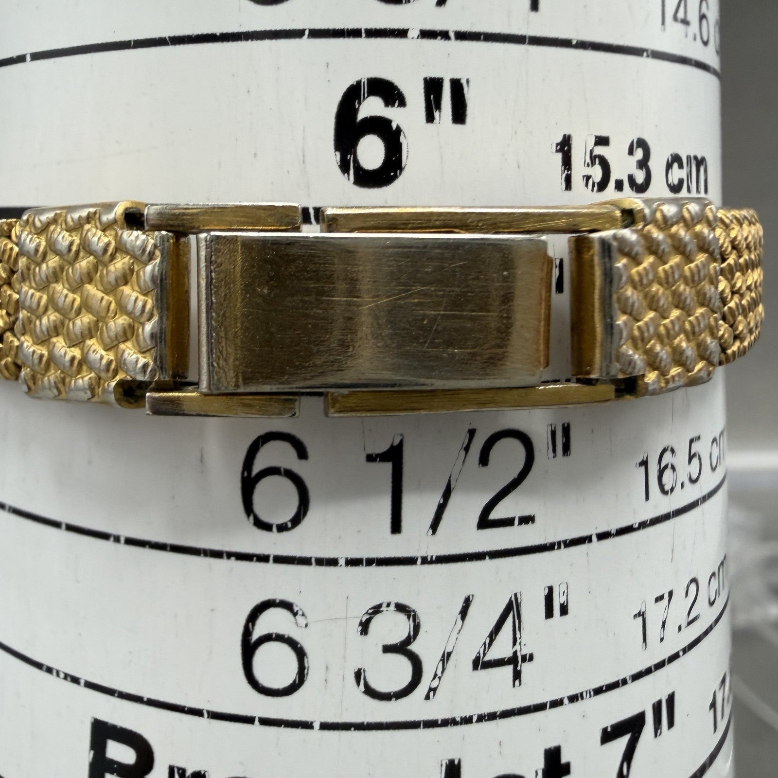 Bulova Watch Women 19mm Black Dial Gold Tone Round Mesh Band P7 New Battery VTG10