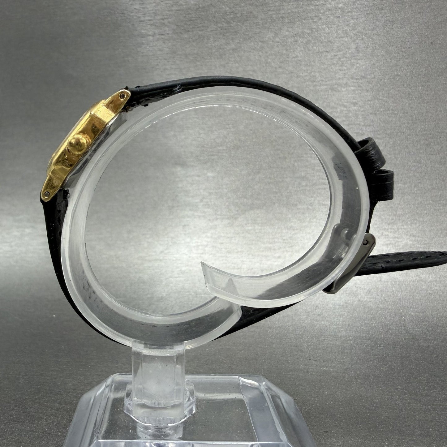 Citizen CQ Watch Women 17mm Black Dial Gold Tone Octagon 5920S49810 New Batt6