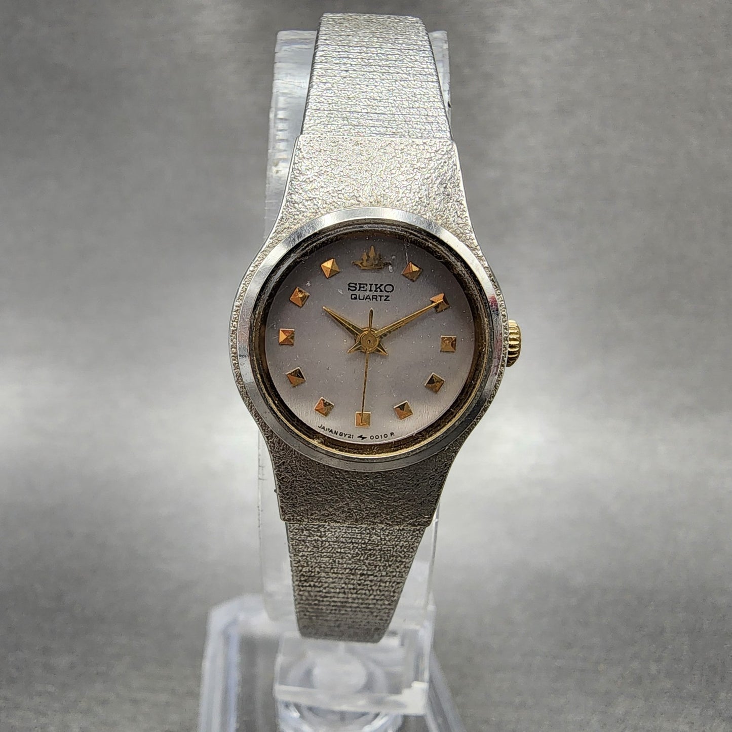 Seiko Watch Women 20mm Silver Dial Silver Tone Round 8Y210010  New Battery0